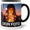 Foto-Tasse zum selbst gestalten mit Foto und Text/mit individuellen Druck in Profiqualität/Personalisierte Geschenk-Idee mit Bild/Schwarz