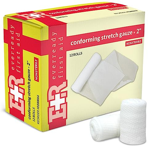 Ever Ready First Aid Conforming Gauze Roll Bandage Non Sterile Box of 12-2 inch