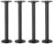 Elibbren Lot de 4 pieds de table industriels en forme de tuyau, tuyaux et brides en métal de ferme pour tables et meubles vintage personnalisés, coin de pied de bureau en fer rustique, support