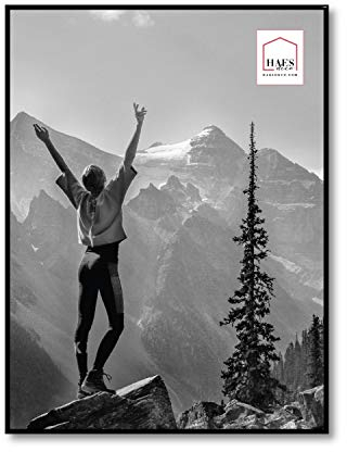 HAES DECO - Fotorahmen/Bilderrahmen aus Kunststoff Easy Frame schwarz 60x80 cm - EF19B