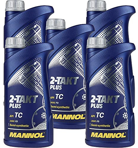 QR-Parts Set 85447043 MN7204-1 5x1 Liter MANNOL 2-Takt Plus API TC Öl Motorradöl Scooter Teilsynthetisch