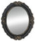 IAMOY Wandspiegel, Gothic-Dekor, ovaler Vintage-Stil, 26,7 x 31,8 cm, Schwarz