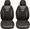 BREMER SITZBEZÜGE Maß Auto Schonbezüge kompatibel mit Ford Galaxy 3 Fahrer & Beifahrer Set ab 2015-2019 / Auto Schonbezug Velour Kunstleder Set 2er Pack in Schwarz (PS803)