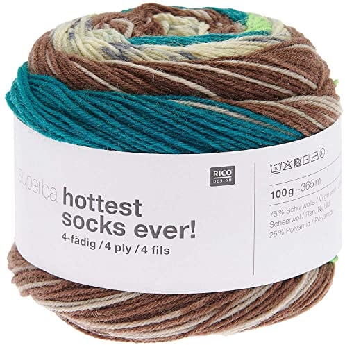 Rico Design Superba Hottest Socks Ever Sockenwolle 4-fädig 100g 265m Schurwolle Dots