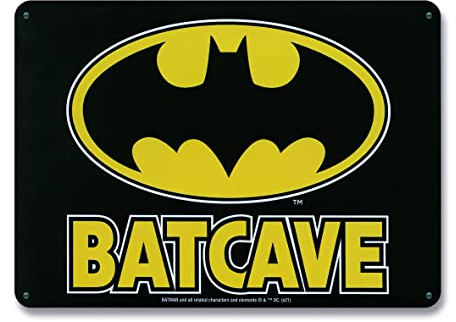 Logoshirt® DC Comics I Batman I Batcave I Blechschild Retro I Magnettafel I Klein I DIN A5