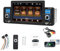 Autoradio 1 DIN, autoradio da 5 pollici per Carplay e Android Auto, lettore Mp5 touch screen radio FM, Mirror Link, BT/SD/USB/Aux, telecamera posteriore a 4 LED, telecomando