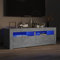 FIRBNUS Mobile Porta TV con Luci LED, Soggiorno Moderno, Mobiletto Salotto, Mobili Moderni, Grigio Cemento 120x35x40 cm