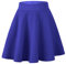 Dressever Damen Basic Vielseitige Dehnbaren Informell Casual Mini Hohe Taille A-Linie Tennisrock Tanzrock Königsblau XX-Large