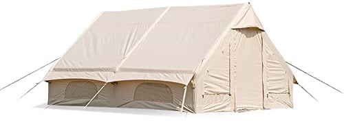 Großes aufblasbares Zelt, aufblasbares Glamping-Zelt mit Pumpe, Zelt für 4–8 Personen, einfach aufzubauende, wasserdichte Outdoor-Baumwollzelte für Familien, Camping, Wandern, Bergsteigen