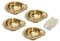 Universal Hub® Öllampe, indische Messing-Öllampe, Pooja-Ghee-Lampe, dekorative Messing-Tischlampe, Puja-Diya-Kerzenhalter, traditionelle Öllampe, -Hindu-Tempel-Dekoration, inklusive 50 Diya-Docht