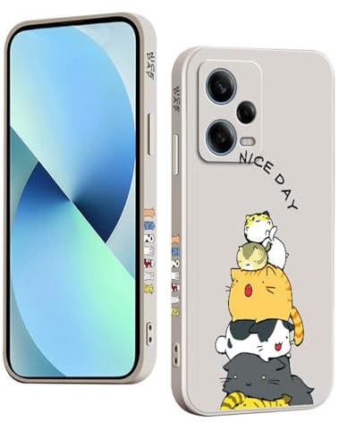 YUXING Funda para Xiaomi Redmi Note 12 Pro 5G Silicona - Moda Lindo Patrón Diseño Delgado Carcasa, Antichoque, Antideslizante, Elegante, Protección Totaly Resistente (Cat,White)