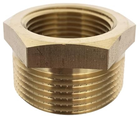 Raccord mamelon réduit laiton mâle-femelle visser Ø 1 x 1/2 - lot de 5 | Permet d'adapter facilement deux filetages de diamètres différents pour vos installations de plomberie.