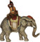 FADEDA JOK:Elefant mit Mohr/Höhe:10 cm/handbemalt/detailgetreue Krippen Figuren - Weihnachten Tisch Dekoration Krippe Zubehör