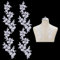 WEBEEDY 4 Stück Spitzenblumen Zum Aufbügeln Weiße Aufnäher Für Kleidungsstücke Nähen Stickereien Verzierungen Blumen Spitzenapplikation Für DIY-Kleid, Hochzeitskleid, Kleidung, Bastelzubehör