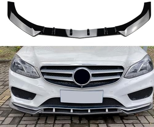 Frontspoiler Lippe Spoilerlippe Splitter Für Mercedes Benz E-Class W212 Facelift AMG Line 2013 2014 2015, Stoßstange Lippe Front Spoiler Tuning Auto zubehör,Black