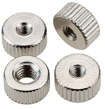 IxapA Handdrehschraube, 10 Stück, vernickelte Rändelschrauben, Muttern, Handrundmuttern, M2, M2,5, M3, M4 (Farbe: 40 Stück_M4) (Farbe: 20 Stück-M3) (Color : 30 PCSM4, Size : One Size)