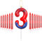 Personalisiertes Happy 3rd Birthday Kuchen Kerzen Set, Blau Rot Kerzen mit Spinnennetz, Spinne Nummer 3 Kerzen Kuchen Topper für Kuchen, Spinne Thema Party Kerzen für Jungen Mädchen 3. Geburtstag