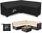 Kipiea Abdeckung Loungemöbel L-Form Gartenmöbel Abdeckung Wasserdicht, 420D Abdeckung Loungemöbel Winddicht, L Form GartenLounge Abdeckplane für Ecksofa Gartenmöbel (V-Förmig 216x216x85x78cm)