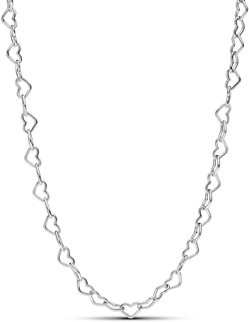 PANDORA Essence Organisch Geformte Kreise Halskette mit T-Verschluss aus Sterling Silber mit vergoldeter Metalllegierung, Größe 50cm, 363255C00-50