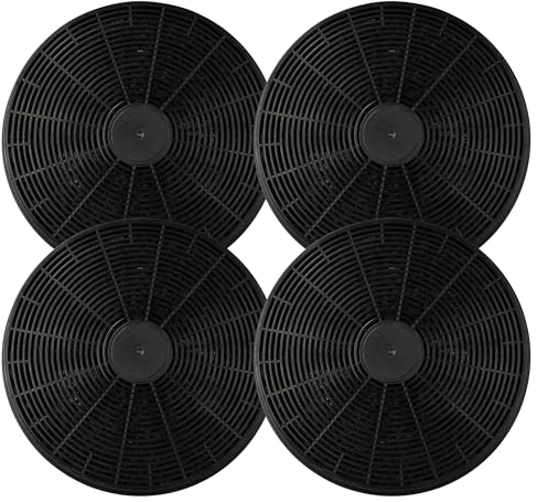 vhbw 4x filtro a carboni attivi compatibile con Klarstein 10032683, 10032684, 10030939, 10031183, 10031695, 10031905 cappe aspiranti - 17,5 cm
