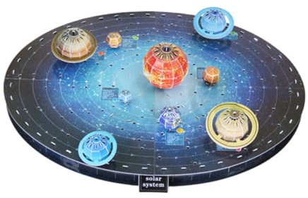 DRESSOOS 8 Puzzles Aus Papier Selbst Zusammenbauen Gebaut Planeten-rätsel 3D-Puzzle Lehrreich Spielzeug Rätsel Für Erwachsene Kind Modell Einfach
