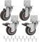 Juego de 4 Ruedas Para Muebles De 50 MM con Forma de L Ruedas Giratorias Carga hasta 120 KG Sin marcas Ideal Ruedas Para Mover Muebles para Mesas Pequeñas Muebles Zapateros con 2 Frenos