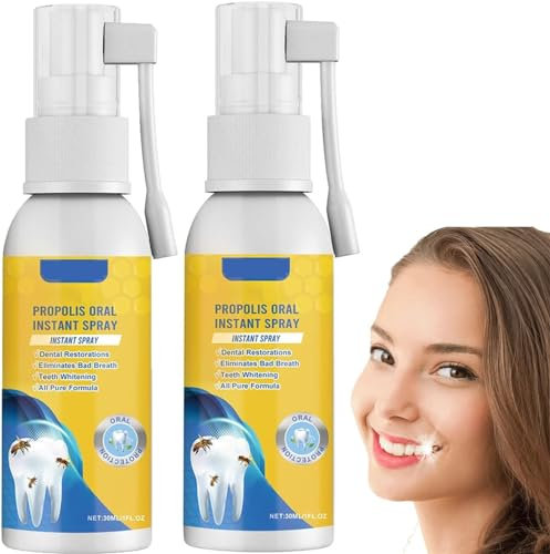 Aerosol Oral de propóleo, aerosol de tratamiento instantáneo Oral, aerosoles refrescantes para el aliento, enjuague bucal para blanquear los dientes, limpiar las manchas de los dientes y el sarro