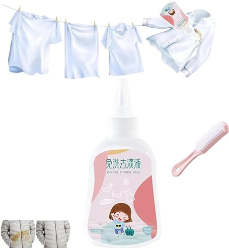 200 ml Nml Fleckenentferner für hartnäckige Kleidung, Fleckenreiniger, Nml Fleckenentferner, Kleidungsölfleckenentferner, aktiver Enzym-Wäsche-Fleckenentferner, entfernt Öl/Tinte/Kaffeeflecken (1