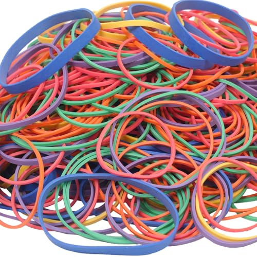AIWOQI Rubber Bands assorted size multicolor 0.5 lb/227g rubber bands for School Home office supplies size#16,size18,size19,size32,size33,size64