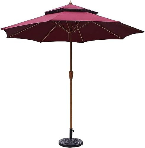 XNYXLPP Garten-Sonnenschirm, Terrassenschirm, doppelter Garten-Terrassenschirm mit Kurbelgriff, Sonnenschutz, wasserdichter Schutz für die Terrasse (Winred)