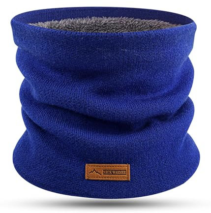 FORVEVO Winter Halsschlauch Herren Damen,Halstuch Herren mit Fleece Futter,Schal Halswärmer Männer,Thermo Schlauchtuch, Winddichte Loop Schal für Outdoor Sport Täglich(Marineblau)