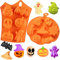 2 Stück Halloween-Backformen, Halloween-Silikonformen, Halloween-Geist-Formen, Kürbis-Silikonformen, Halloween-Kürbis-Formen, Halloween-Kuchenformen für Kuchen DIY Backen, Orange Halloween-Formen