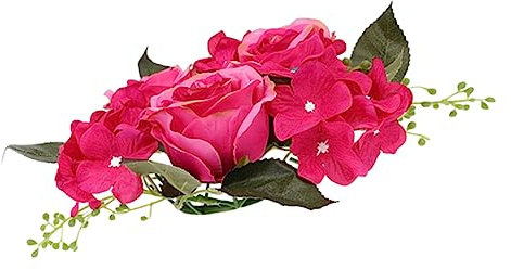 MUSISALY Blumenkranz Für Kerzenständer Künstlicher Rosenblumenkranz Kerzenring Für Dekoration