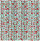 Biodegradable Pastel Floral Paper Straws - Eco-Friendly 50 Pack, Ideal for Parties, Weddings & Events (Cyan & Red)