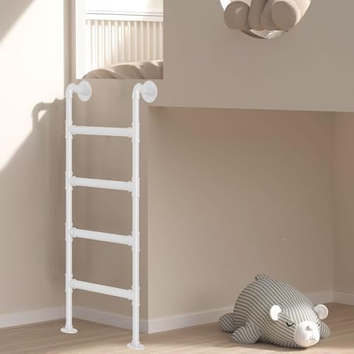 Metal Attic Stairs Basement Egress Ladder Fire Escape Climbing Rope Space Saving Twin Bunk Bed Ladder Easy Install Wall Mount Step Ladder for Home Loft 3.3ft 9.8ft Tall (170cm/67in)