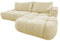 Ecksofa mit Schlaffunktion LUNA L-Form, Sofa Couch mit Bettkasten, 3-Sitzer Eckcouch, Schlafsofa für Wohnzimmer, Big Sofa Couch mit Schlaffunktion (Beige, Ottomane Rechts)