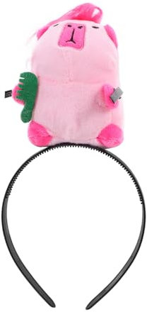 Healvian Capybara Cartoon Stirnband Niedliches Tierhaarband Für Partys Und Kostüme Einheitsgröße Pink Dekoratives Haaraccessoire Für Kinder Und Erwachsene