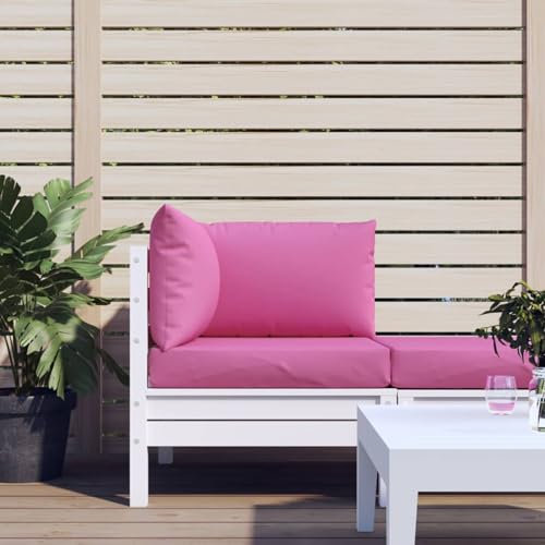 Cinyiqo Coussins de Palette 3 pcs Rose Tissu Oxford,Coussin Banc De Jardin Exterieur,Coussin pour Banc De Jardin