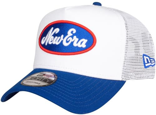 New Era A-Frame Trucker Cap - Brand Patch weiß/royal
