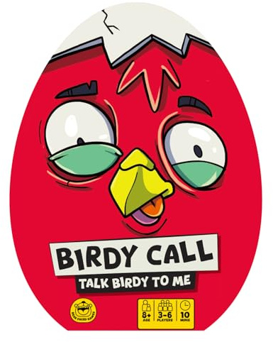 Birdy Call Game, find your mate by mimicking bird calls and see who can collect the most eggs! Hilarious frantic fun party game for 3-6 players. Age 8+. UK Version.