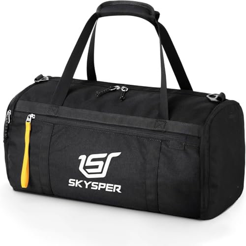 SKYSPER Sac de Sport, 30L Sac de Gym avec Séparation Sec et Humide Sac de Voyage Homme Femme Rugby Piscine Gym Fitness