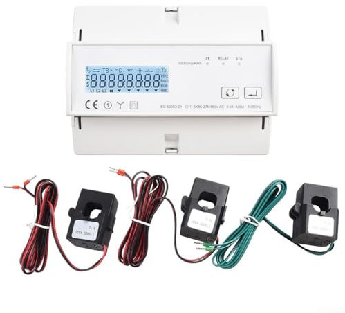 WiFi Stromzähler – für Tuya Photovoltaik 3 Phasen Smart Energy Meter – Stromverbrauch Stromverbrauch Monitor – Energiezähler KWh Power Monitor (300A)