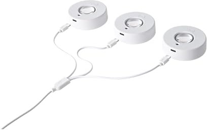 Minvchao Iluminación de armario con pilas, 12 colores de luz, 2 efectos de luz RGB dinámicos, luz LED para debajo de los muebles, lámpara adhesiva LED con control remoto y función de temporizador