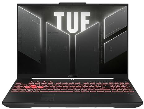 ASUS TUF Gaming A16 FA607PI, 16 Zoll FHD+ (1920 x 1200, WUXGA), AMD Ryzen 9 7845HX, 16 GB DDR5 RAM, Nvidia GeForce RTX 4070, 1 TB SSD, Windows 11 Home, Wi-Fi6, BT 5.3