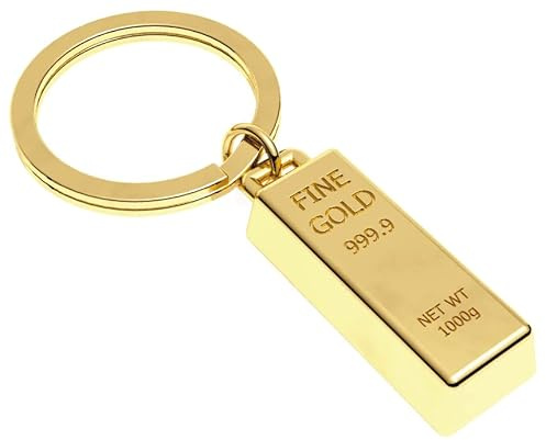 NETPROSHOP Exklusiver Schlüsselanhänger mit Goldbarren - perfekt für alle Edelmetall-Fans