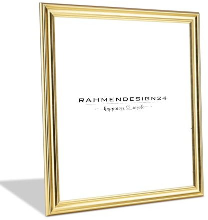 Rahmendesign24 Bilderrahmen Puzzlerahmen Atheno | Blattgold 40x60cm| Barockrahmen Vintage Antik Stil | Klassischer Fotorahmen für Poster und Puzzle | Galerierahmen