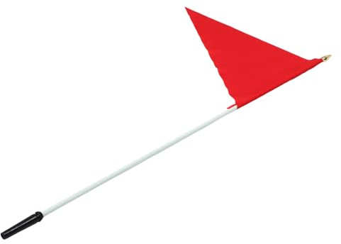 Healifty Asta de Bandera para Motocicletas Todoterreno con Bandera Triangular Roja, Resistente y Visible, Compatible con Cuatrimotos y Vehículos Todo Terreno, Uso Seguro en Conducción