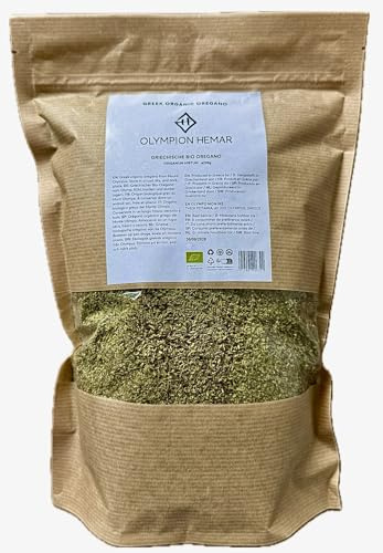 OLYMPION HEMAR | BIO Oregano vom Olymp (250g) |Griechischer | 100% NATURLICHER Origanum Vulgare Hirtum | Top Qualität |Außergewöhnliches Aroma und Geschmack aus Griechenland