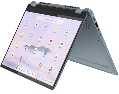 Lenovo IdeaPad Flex 5 Chromebook Plus 14-inch 2-in-1 Convertible Touchscreen Laptop (Intel Core i3-1315U, 8GB RAM, 256GB SSD, Backlit Keyboard, Chrome OS) - Stone Blue