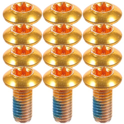 Alasum Titanstahl Fahrradschrauben M5x10 MM für Scheibenbremsen, 12 Stück